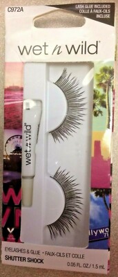 WET N WILD Eyelashes & Glue Shutter Shock New NIP Alt-Fringe False Lashes