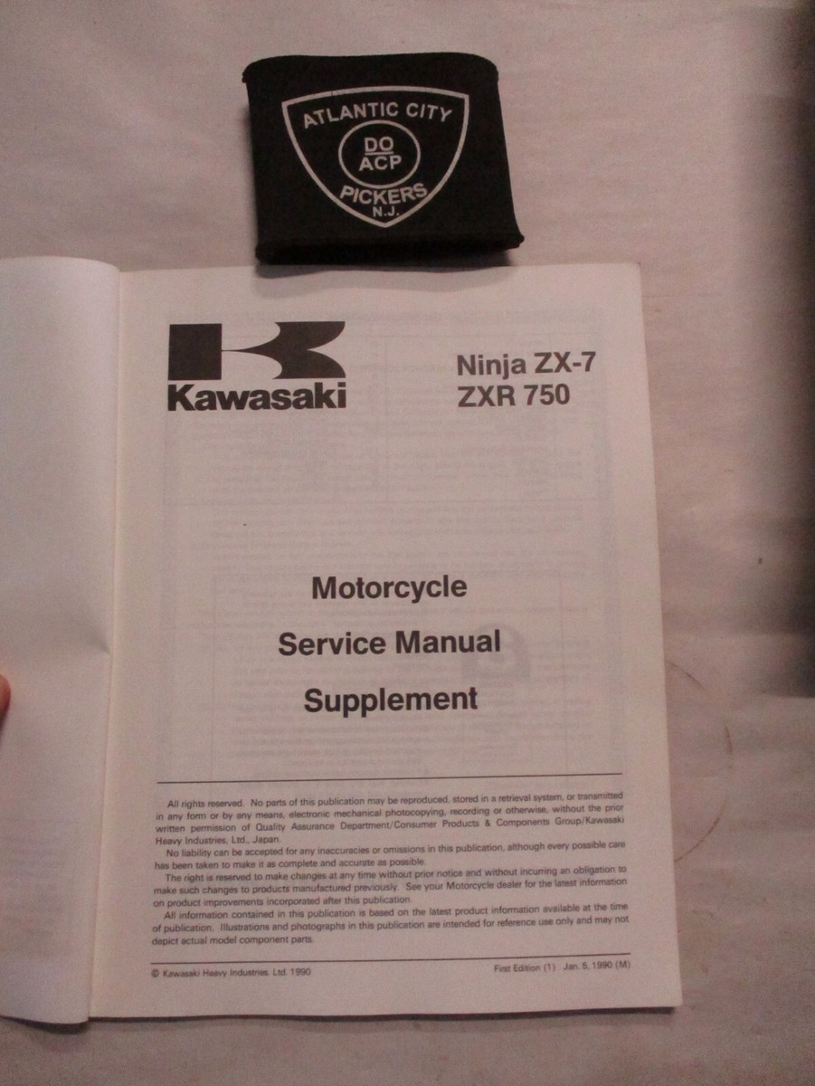 1990 KAWASAKI NINJA ZX-7/ ZXR-750 MOTORCYCLE SERVICE MANUAL | eBay