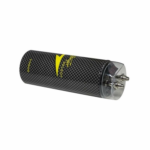 Condensador de alimentación de 5 faradios de aluminio cepillado Stinger SSCap5M Stinger Select - Imagen 2 de 4