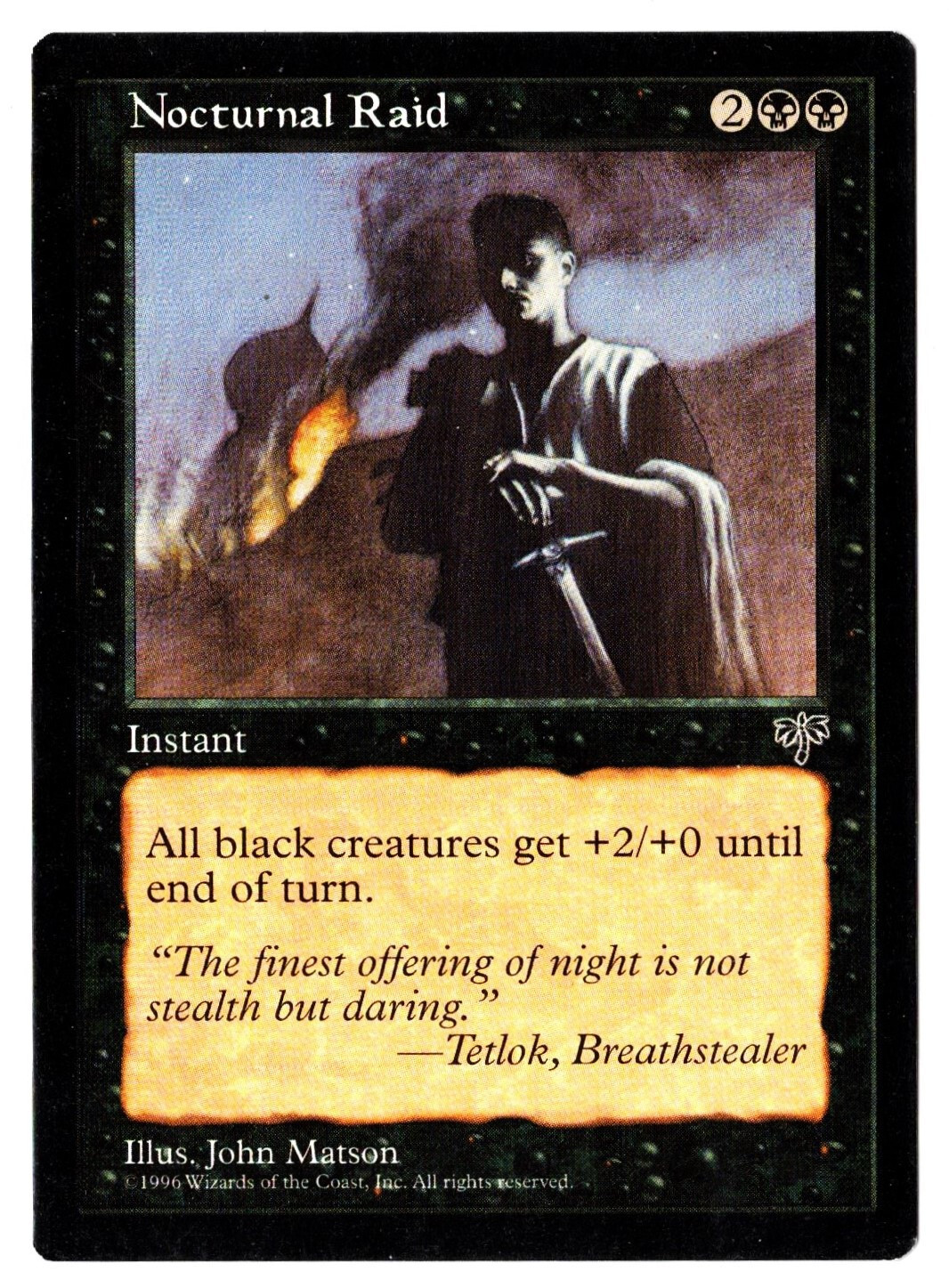 Nocturnal Raid - 1996 Mirage MTG Black Uncommon Instant NP