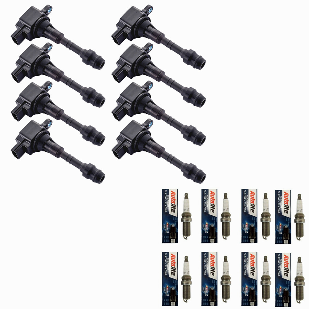 Ignition Coils  Autolite Spark Plug for 03-10 Infiniti M45  2002-2006 Q45 4.5L