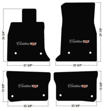 New Black Carpet Floor Mats 2016-2020 Cadillac Ct-6 Embroidered Logo On All 4