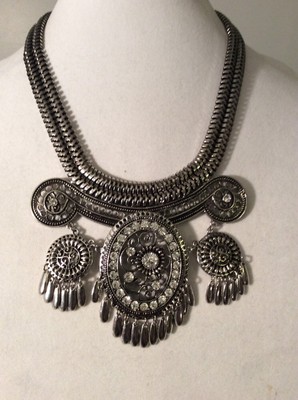 M Haskell Statement Necklace - Silver  Necklace MH11