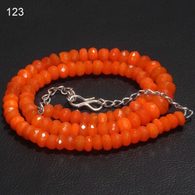 Marvelous Orange Ethiopian Welo Fire Opal Faceted Necklace Gemstone Opal 6X9 mm