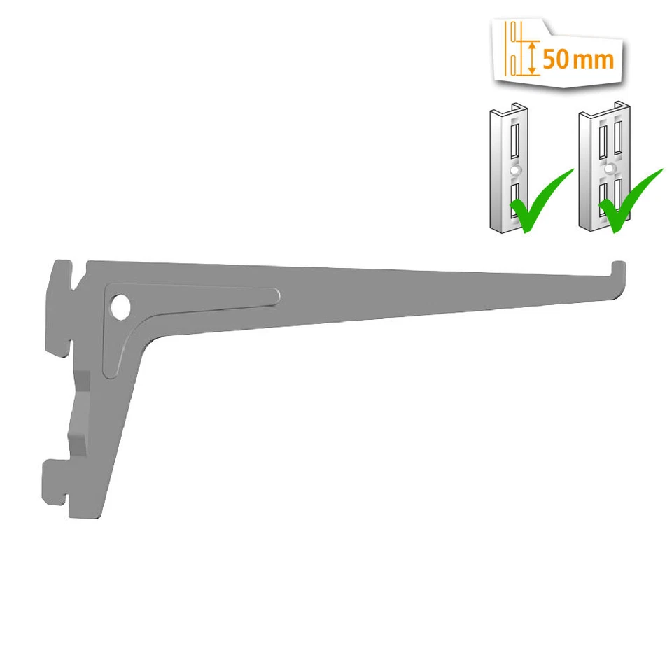 Element System Regalträger EASY | CLASSIC RA 50 Halter für 1- & 2-reihig Schiene