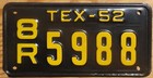 Item photo. Show Listing Details page. Listing 1952 Texas Motorcycle License Plate Number Tag – NICE PLATE