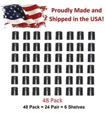 1" Diameter Wire Shelf Clips Shelving Split Sleeves Lock Locking Plastic 24 pair