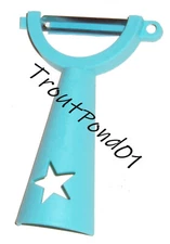 Tupperware Veggie Peeler Horizontal Blue Handle Eye Removal Tool Citrus Cutter