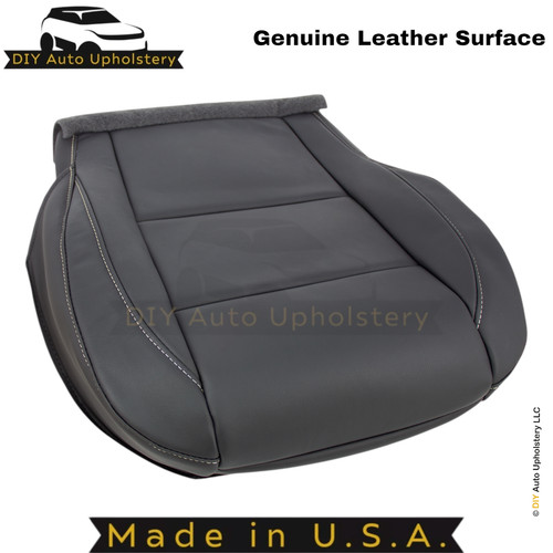 2010-2015 For Nissan Armada Platinum Genuine Leather Bottom Covers Dark Charcoal - Picture 6 of 15