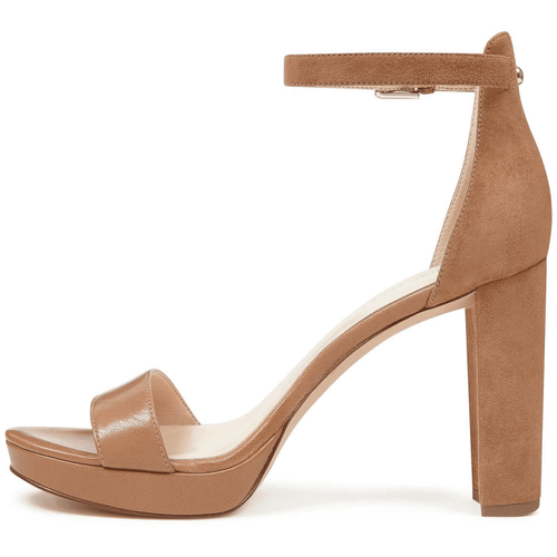 New in Box NINE WEST Brown Dempsey Suede Dress Sandals 4 Heel Open Toe  10.5 740367755983 | eBay