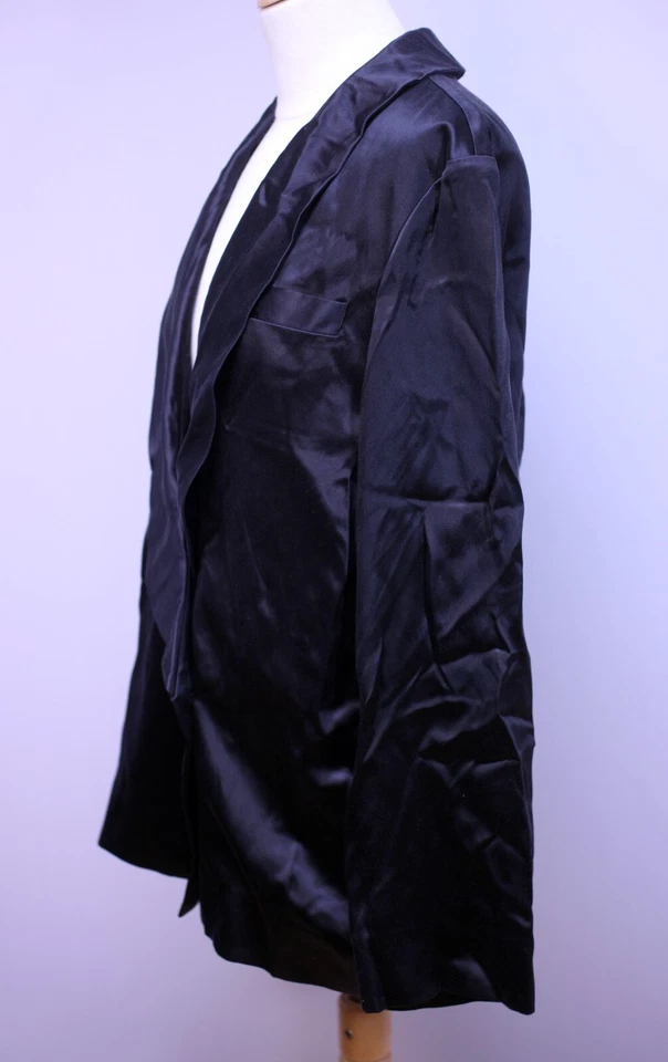 Issa London Damas Negro Seda Blazer-US 8/EU 40-UK 12-Nuevo con etiquetas-años 2000 Foto 3 de 4
