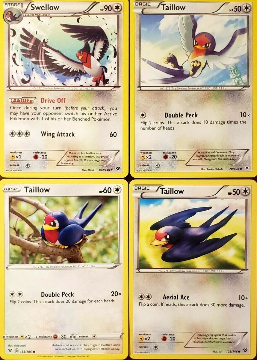 4x) SWELLOW TAILLOW - Pokemon Cards Collection Lot Set | eBay 4x) SWELLOW TAILLOW - Pokemon Cards Collection Lot Set | eBay