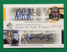 RAYCROFT/LEHTONEN 2004-05 SP AUTHENTIC SIGN OF THE TIMES AUTOGRAPH DSRL /100