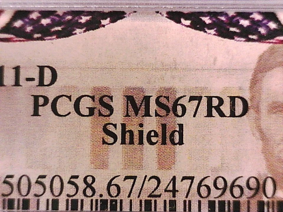 2011 D Lincoln Shield Cent Penny PCGS MS 67 RD 24769690 - Image 3 of 3