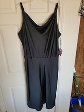 NWT 2x Ava Viv black spagetti strap long dress with scoop neck  100% Polyester 