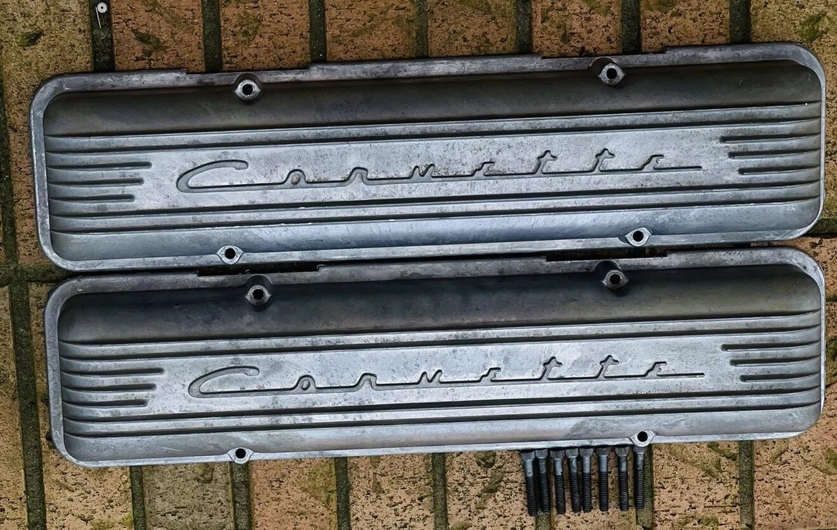 OEM GM Chevrolet Corvette 7 Fin Aluminum Valve Covers 3726086 8