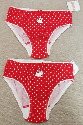 NEW Gymboree GIRLS UNDERWEAR 5 6 Lot 2 Undies Red Dot Bunny Panties