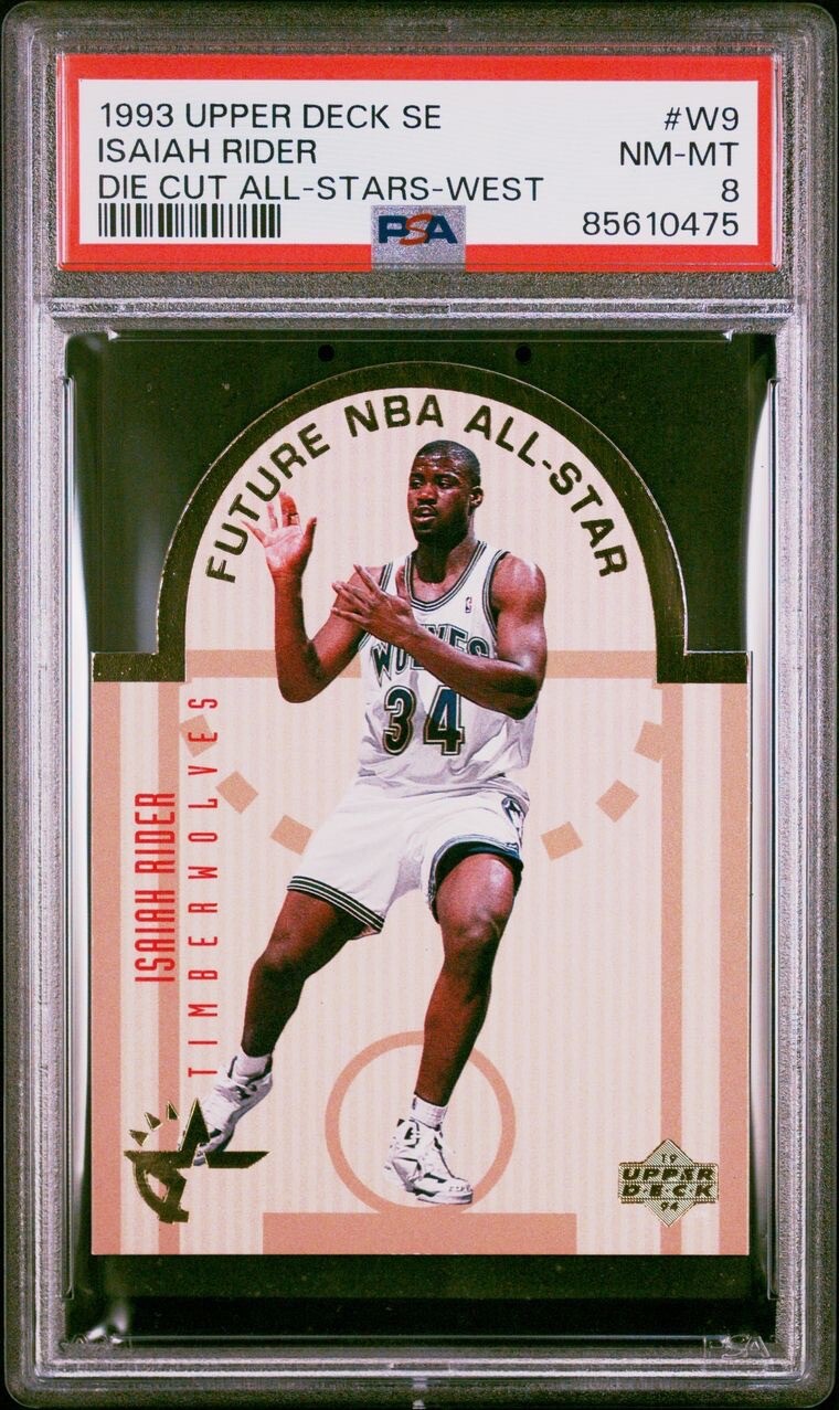 1993-94 Upper Deck SE Die Cut All-Stars West #W9 Isaiah Rider | PSA 8 |