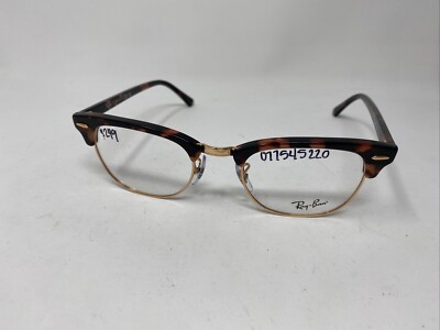RAY BAN CLUBMASTER RB5154 8118 49-21-140 ROSE GOLD BROWN PINK