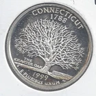 1999 S Silver CONNECTICUT Proof Quarter - 90% Silver