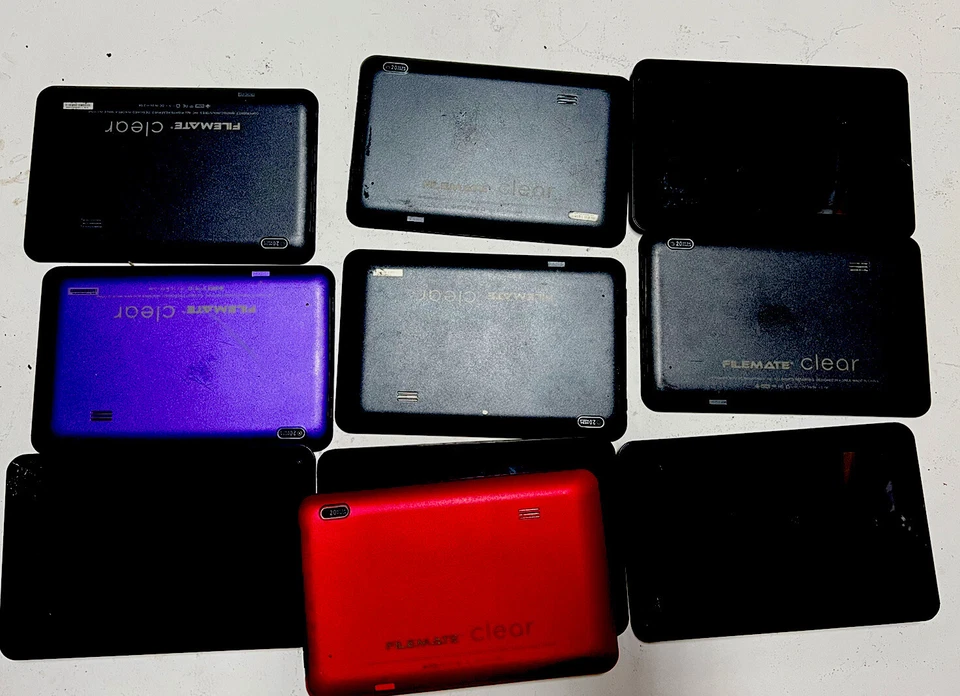 Lot of 10 As Is Tablets Clear Filemate 7” Not Working Android Tablets For Repair - Image 2 of 2