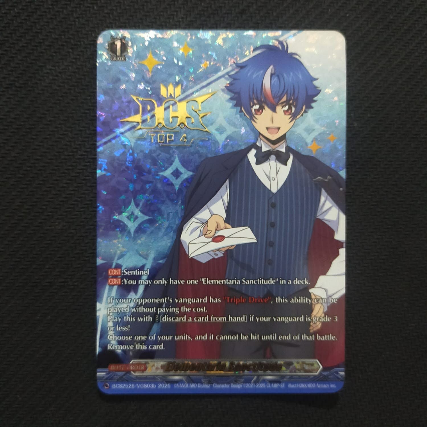 Cardfight!! Vanguard TCG English Elementaria Sanctitude BCS25/26 Top 4 Prize