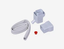White Rain Water Collection System Plastic Gutter Drain Downspout Diverter Hose