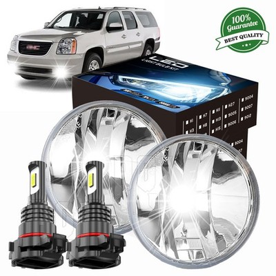 For GMC ACADIA 2007-2012 Pair w/LED Fog Lights Driving Bumper Lamps