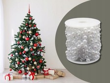 5m Perlenkette Weihnachtsdeko Perlenband Girlande Perlengirlande Weihnachtsbaum