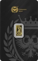 Germania Mint 1/200 oz Gold Bar Proof .9999 Fine Gold In Assay Card 🔥👸⚔️