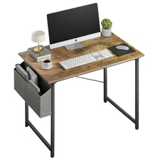 YSSOA Small Space Writing Desk with Headphone Hooks, Modern Simple Design, Su...