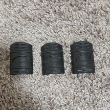 Black Rubber Rail Cover Panels Set of 3, 1913 Picatinny