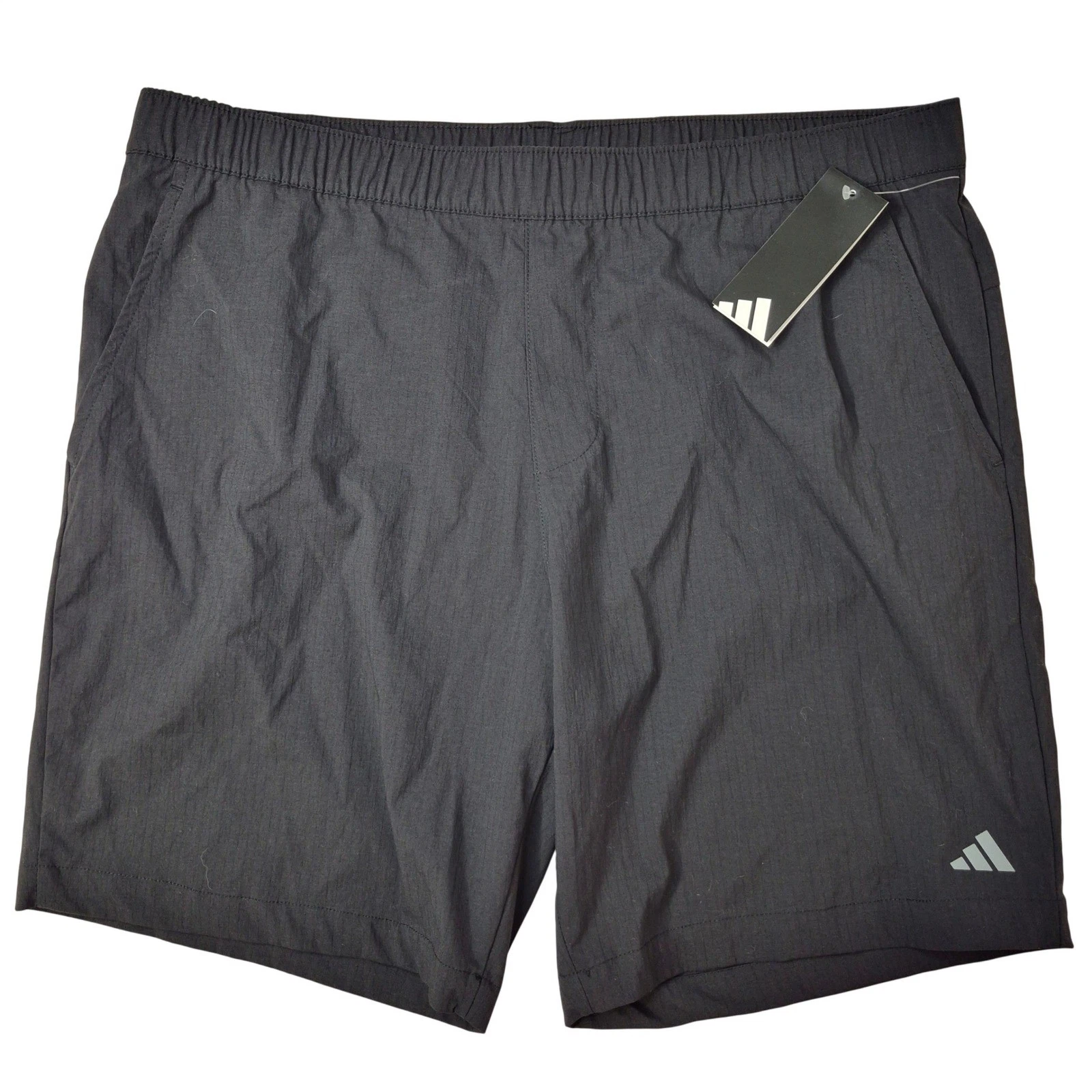 NWT Adidas Ripstop Shorts Mens XL Black Stretch Activewear Casual ADVR0881