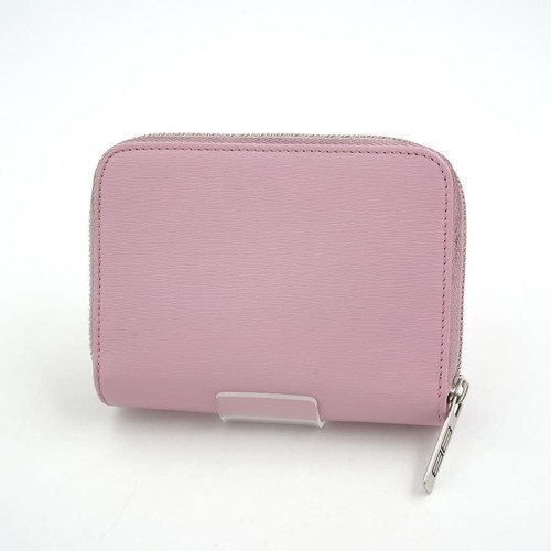 BALENCIAGA Cash Mini Wallet 391446 Pink Grained Calfskin Compact Rare with Box - Picture 3 of 10