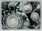 Aztec Calendar in Custom Holder 1.85 oz .999 Fine Silver Rounds 4 in Total