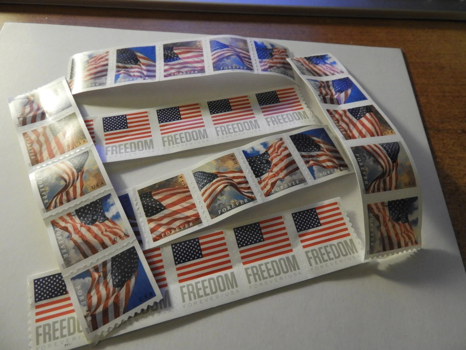 20 US Forever Stamps – Mint, 20 Self-Adhesive USPS Stamps - Mixed Flags