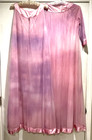 VTG  Gossard Artemis Tie Dyed Pink Peignoir Sheer MaxI Gown Robe Satin Trim — photo 7