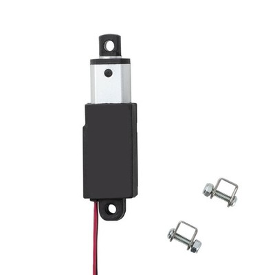 JQDML 12V Mini Linear Actuator - 0.4 Inch Stroke, 0.4'', Silver, Black