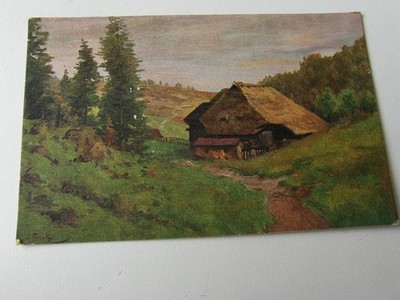 Postcard Black Forest House, Path, Meadows, Forest not used