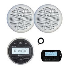 JBL PRV-175 Marine Bluetooth Receiver, Remote, Extension, 2x 5.25" Speakers