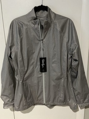 NWT Walter Hagen P11 Performance Rain Jacket Womens Large Gray Waterproof