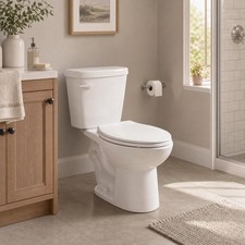 17" Two-Piece Toilet w/ Slow-Close Upgraded Power Flush Ceramic Elongated Toilet