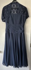 Jade by Jasmine 2-pc Mother of the Bride/Groom Navy Blue Dress. Size 10.