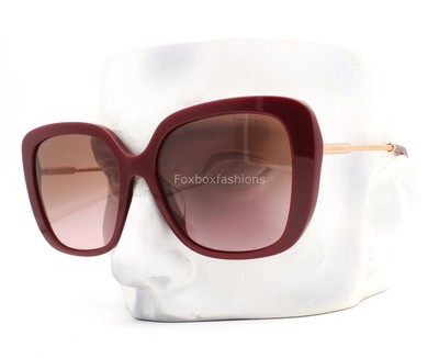 Tiffany Sunglasses TF 4177F 8353/9T Gloss Dark Red Rose Gold Logo with Case