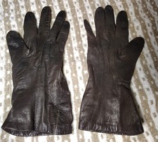 Van raalte Woman's Flex Leather Gloves Vintage Dark Brown