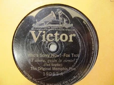 1923 Phil Napoleon ORIGINAL MEMPHIS FIVE Who's Sorry Now?/ SNAKE HIPS VIC 19052