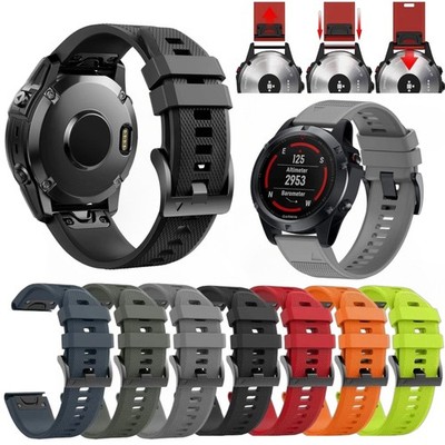 20/22/26mm QuickFit Release Silicone Watch Band For Garmin Fenix 8 5S 7X 6 Pro 6