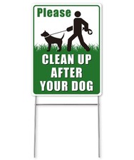 Mr. Pen- No Dog Poop Signs for Yard, 12" x 12 inches x 9 inches, Multicolor