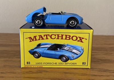 1955 Matchbox Porsche 550 Spyder Blue Car Replay The Classics 80 Years 2025
