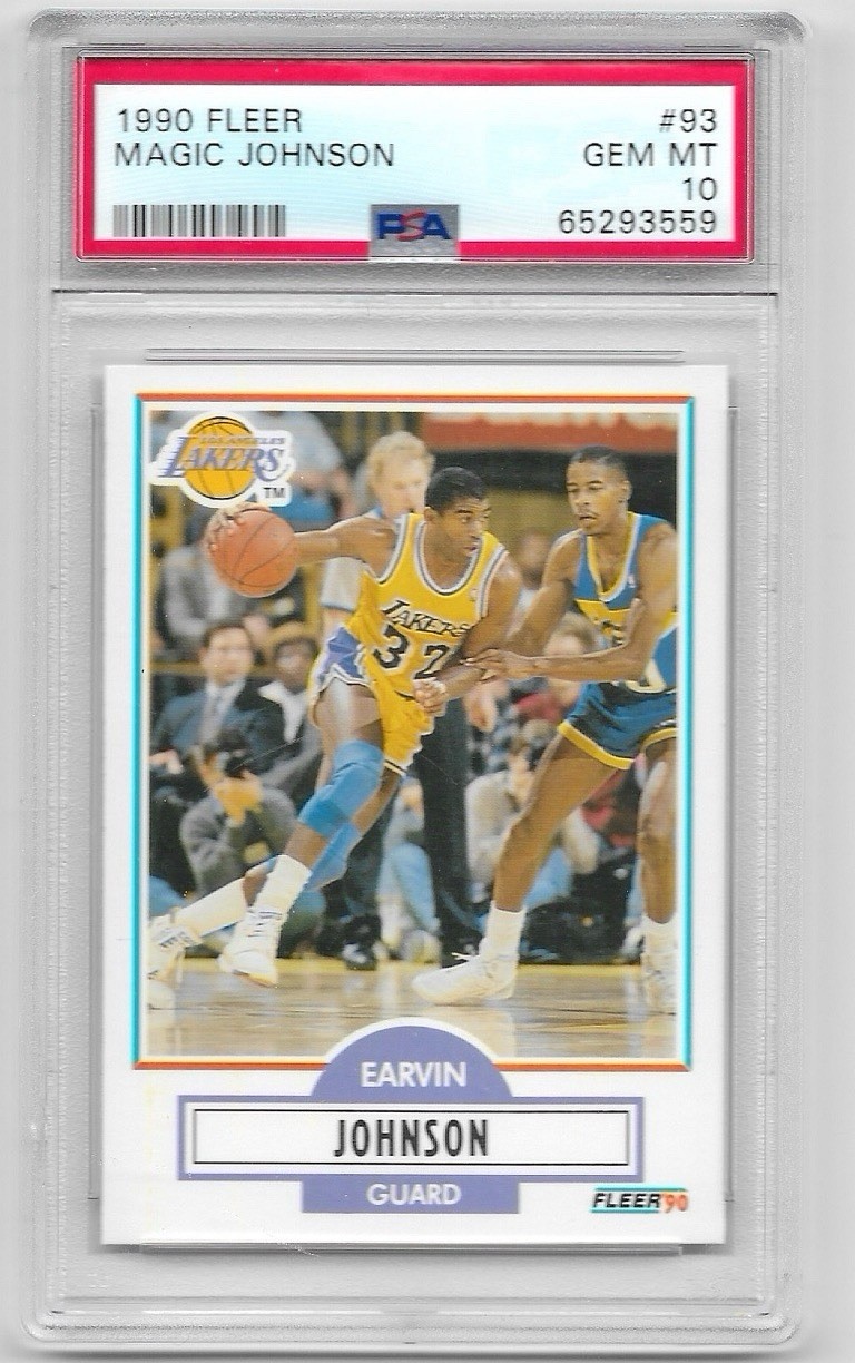1990 Fleer Magic Johnson PSA10, HOF, #93
